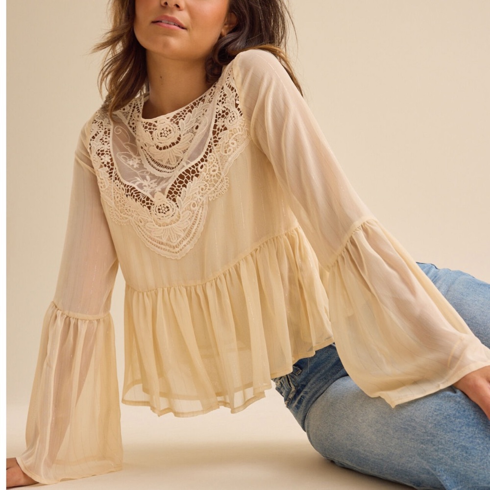 Altar’d State Mia embroidered lace top